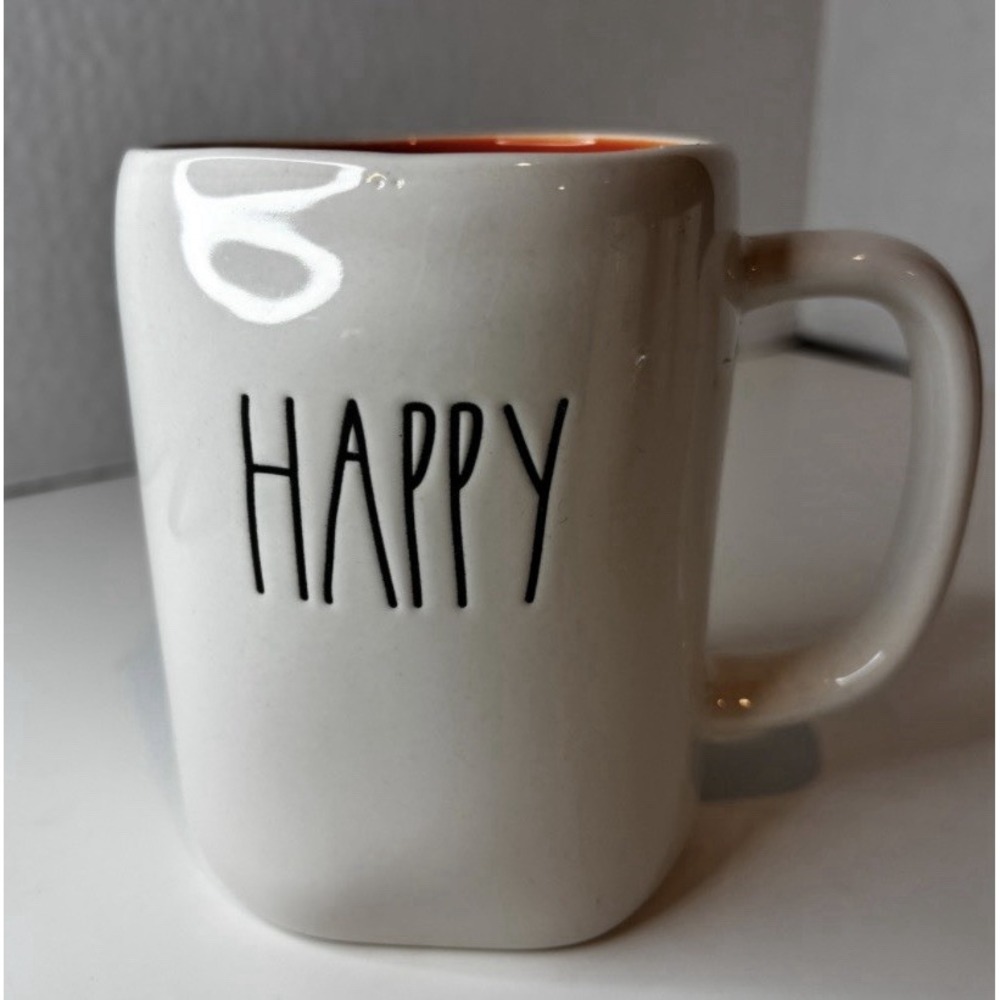 RAE DUNN ARTISAN COLLECTION BY MAGENTA "HAPPY" COFFEE TEA MUG NEW